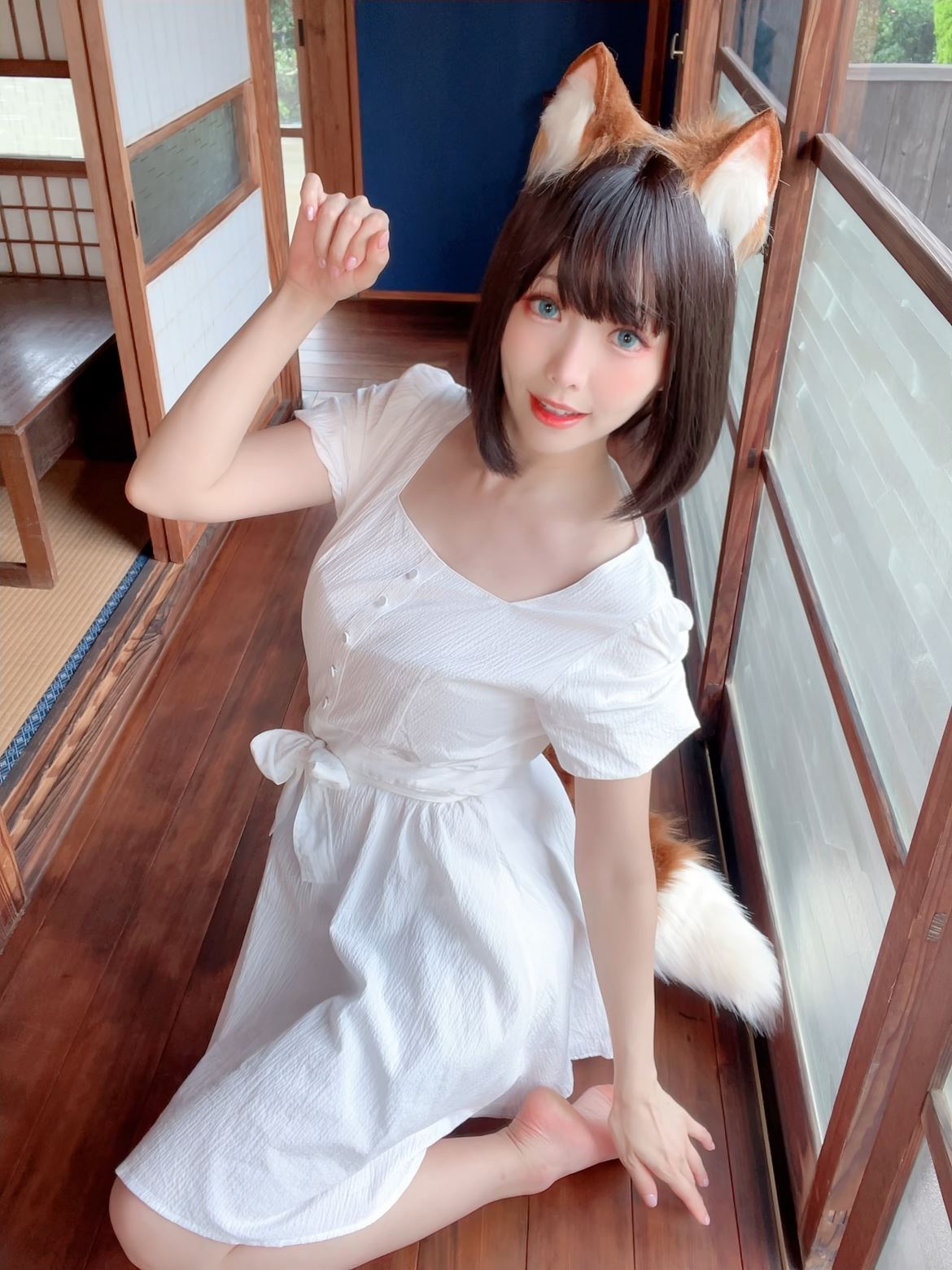 ElyEE Vol.117 2023 July B-Dongitsune~White dress fox girl in white dress(54)